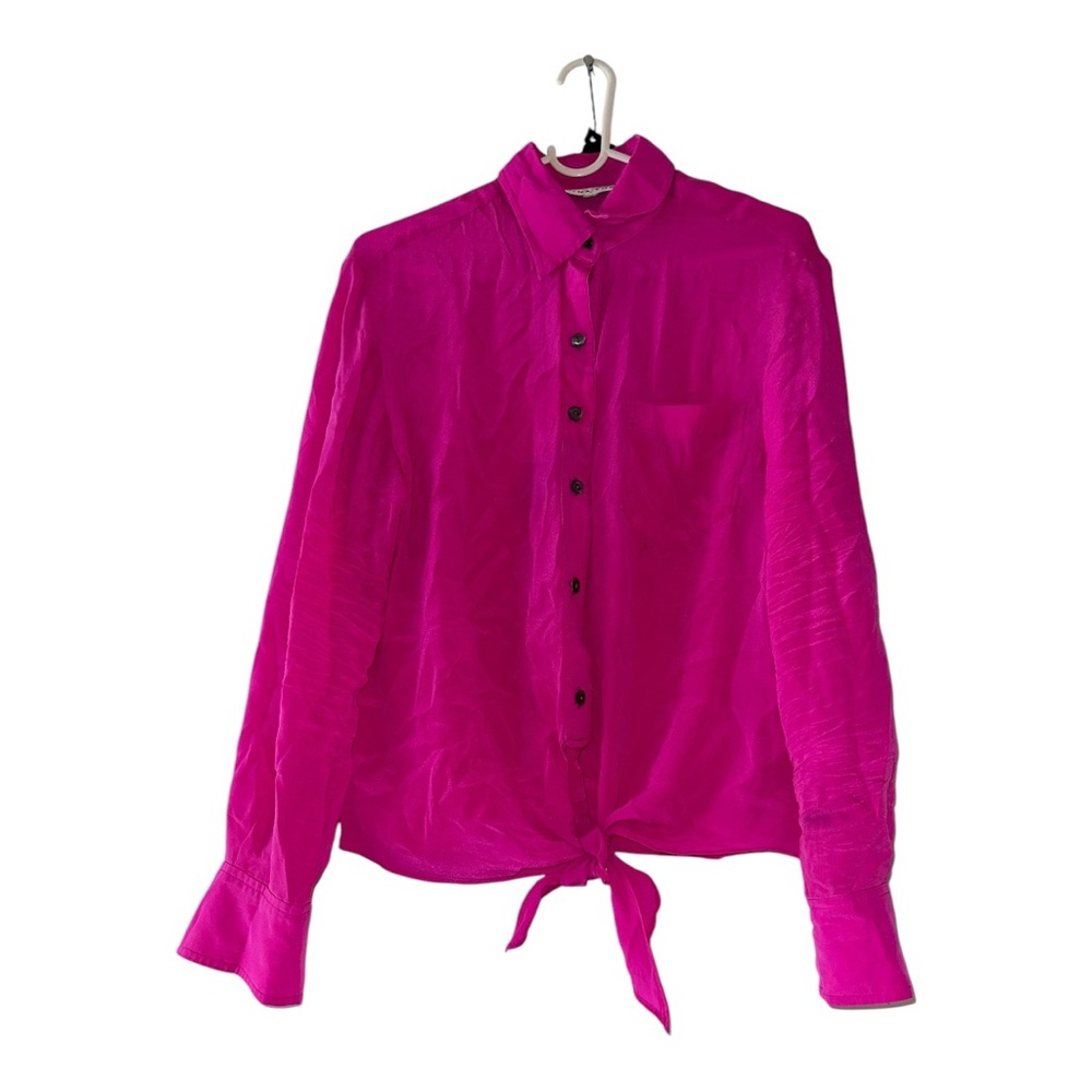 Hot pink blouse. Size Medium. Breathable material. Brand is Trina truck.